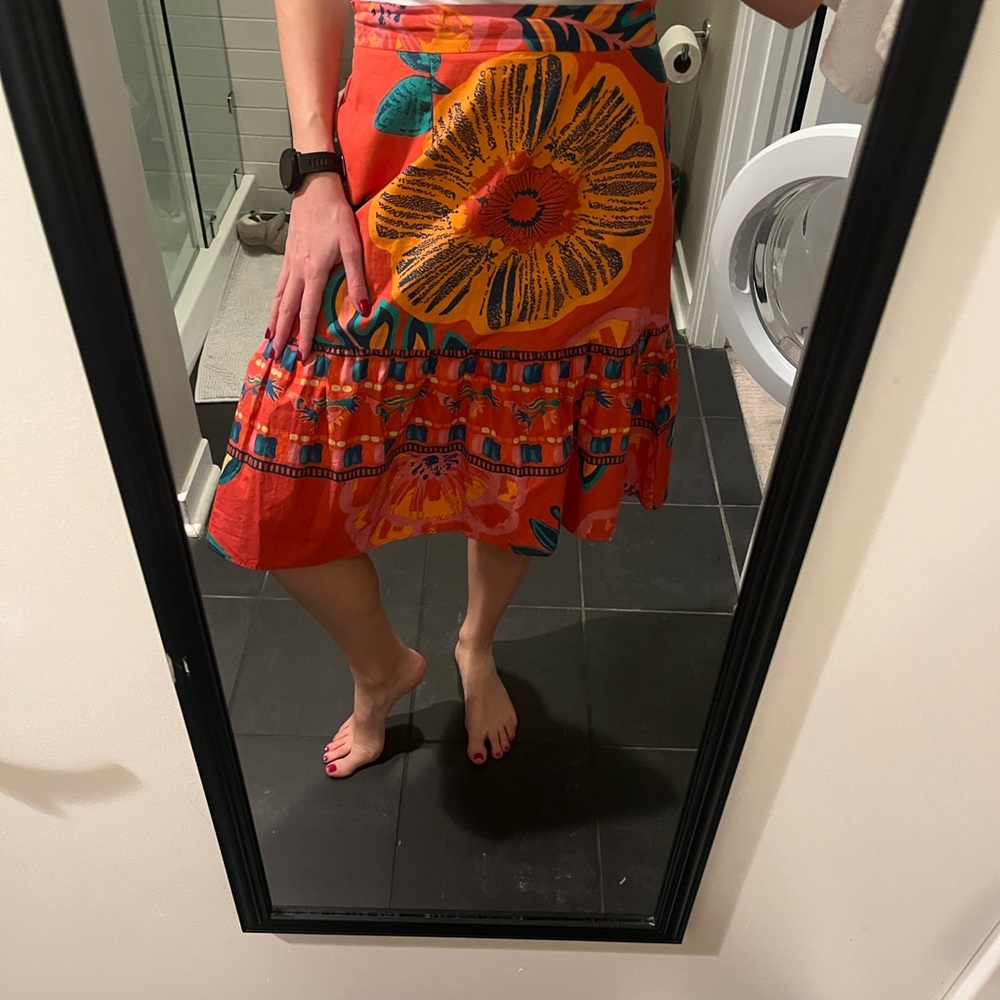 Vibrant Floral A-Line Skirt
